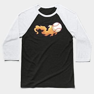 Burning Baseball Softball Art Baseball T-Shirt